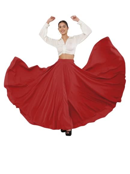 apcollections.in Women's American Crepe Blooming Flared Long