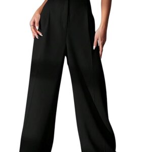 apcollections.in Women High Rise High Waist Trousers Flared Korean Style Formal Pants