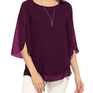 apcollections.in Women's and Girls Georgette Top Maroon